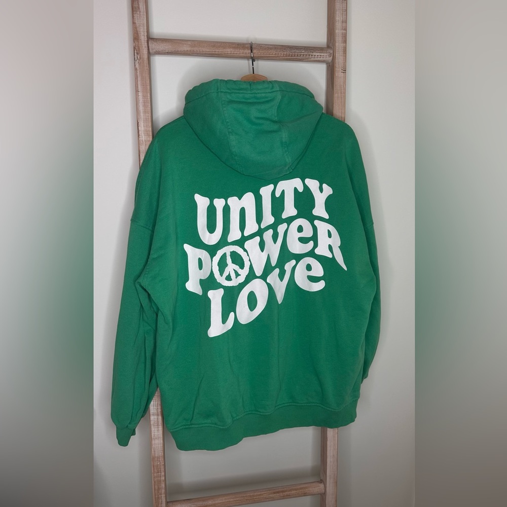 Green hoodie